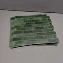 Art3d 10-Sheet Kitchen Backsplash Tiles Peel and Stick, Self Adhesive Wall Tile Sticker for Kitchen Island Bathroom Laundry Room RV Renter 12" x 12" - Jade Green