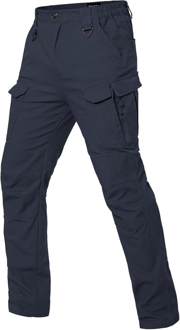 MANSDOUR Men's Cotton Hiking Tactical Pants Lightweight Stretch Military Combat Cargo Work Pants