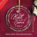 3 x Engagement Gifts for Couples, The Best is Yet to Come Ornament 2024, Newlywed Gifts for Couples, Happy Engagement Gift for Her, Bride, Friends, Just Engaged Presents, Glass Engage Ornament 2024