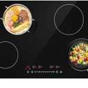 Induction Cooktop 30 Inch, GTKZW 6400W Electric Cooktop 4 Burners 220v,Built-in Electric Stove Top, LED Touch Screen, 9 Heating Level, Kid Safety Lock, Keep Warm Function,Hardwired, no Plug
