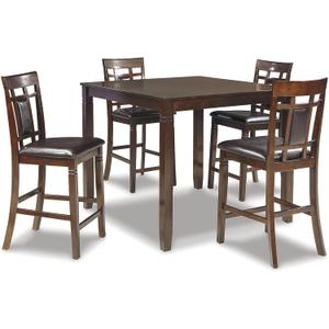 Signature Design by Ashley Bennox 5 Piece Counter Height Dining Set, Includes Table & 4 Barstools, Brown