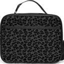 Large Lunch Box, Insulated Reusable Lunch Bag with Water Bottle Holder Portable Waterproof Leakproof Lunch Tote Bag Cute Lunch Box for School Picnic Travel Back to School (Leopard)