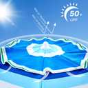 beach umbrella with sand anchor,UPF 50+protection,8 ribs, beach umbrellas for sand portable,with button tilt - multifunctional outdoor sunshade for gardens,courtyards,and beaches.