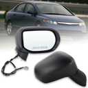 Right Passenger Side Mirror For 2006 2007 2008 2009 2010 2011 HONDA CIVIC With Power Mirror Manual Folding Non-Heated Black Not fits civic coupe&Civic del Sol Replace#76200SNEA01(3 Pins)
