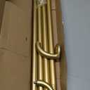 Blackout Curtain Rod 28-48, 3/4 Inch Curtain Rods for Windows Adjustable, Wrap Around Heavy Duty Telescoping Curtain Rods for Bedroom, Living Room, Gold