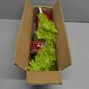 2 FT Whimsical Christmas Tree,Lime Green Bendable Christmas Tree,Branch Artificial Christmas Tree with Ball Ornaments and Cement Base Holiday Decor Perfect for Home Office Party Decor (2 FT)