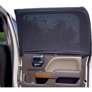 EcoNour Car Side Window Sun Shade (Pack of 2) | Stretchable & Breathable Car Window Screens for Complete Sun & Privacy Protection | Fits Most Truck, SUV and Minivan (XL 46" x 26")