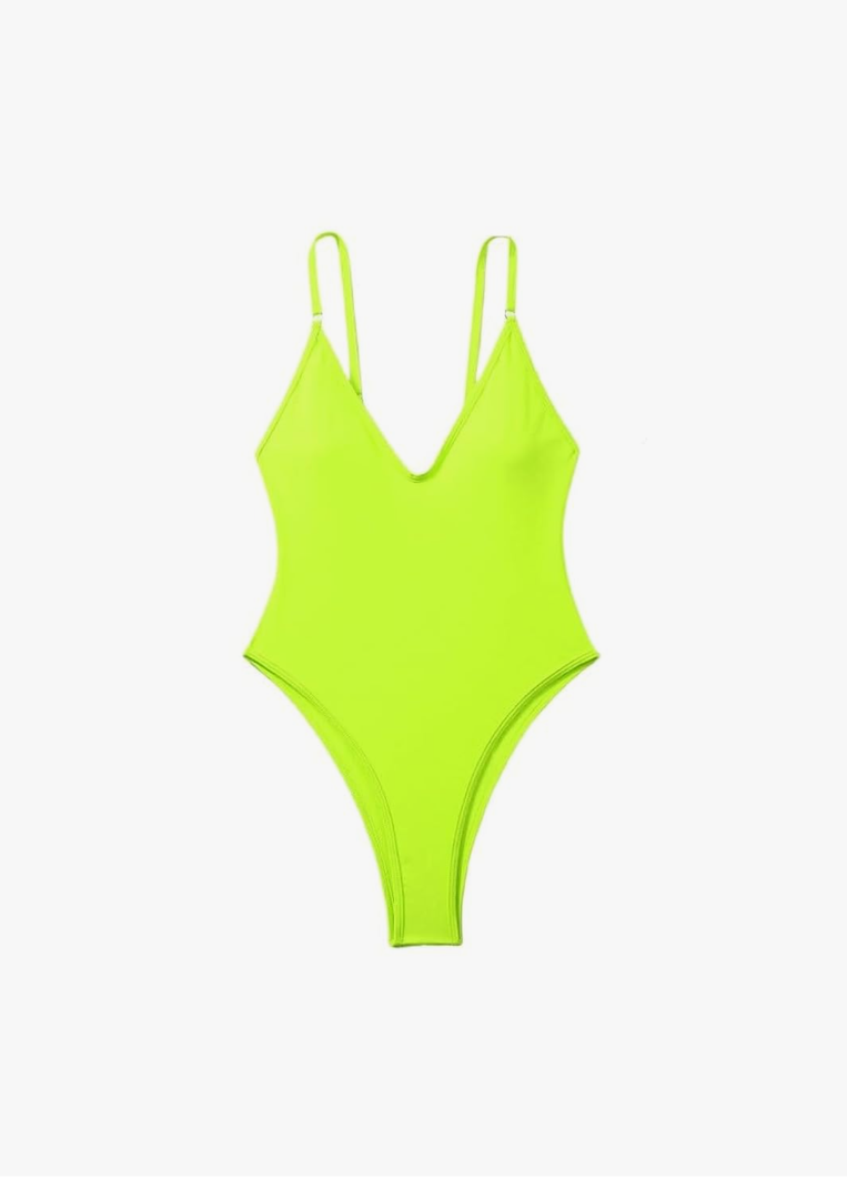 Women's Tummy Control Swimsuits One Piece Slimming Bathing Suit Spaghetti Strap Swimwear, Size XL