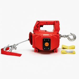 1000LB Battery-Powered Winch with 40FT Steel Cable, Compatible with Milwaukee 18V Batteries (4.0Ah+), Portable Wireless Remote Control Winch for Lifting & Pulling(Without Battery)