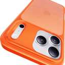 CASEKOO for iPhone 17 Pro Case, with Bright Orange Edge and Translucent Matte Back, Slim Cover Women Men for iPhone 17 Pro Phone Case 6.3 inch, Bright Orange