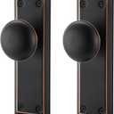 Dummy Door Knob Interior, Inactive Door Knobs for Closet, Antique Bifold Door Knobs Replacement, Single-Side Dummy Old Style Door Handle, Oil Rubbed Bronze, 2 Pack (Dummy(2 Pack))