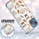 Fall Vibe Case Compatible with iPhone 14, Autumn Leaves Coffee Case for iPhone 14, Trendy TPU Phone Case Cover
