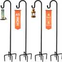 Ottsuls Shepherd-Hooks Adjustable for Bird-Feeder Lantern Plant-Hook Garden-Stake - Plant Stand Hanger for Outdoor Flower Basket, Bird Feeder Hanger Weddings Decor (45 INCH)