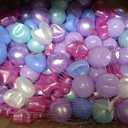 GOGOSO Star Ball Pit Balls for Ball Pit, Crush-Proof BPA Free Colorful Play Plastic Balls for Kids Toddler Christmas Party Decor Giant Friendship Bracelet Banner (Pearl Mermaid Blue)