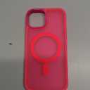 Newfuture Magnetic for iPhone 15 Case [Compatible with Magsafe] [Military Grade Drop Protection] Translucent Matte Anti-Fingerprint Shockproof Phone Case for iPhone 15 6.1 inch, Hot Pink