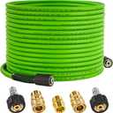 PWACCS Pressure Washer Hose for Power Washer 3600 PSI Kink Resistant Pressure Washing Extension Hose 50 FT x 1/4" Universal Electric Power Wash Hose for Replacement Compatible with M22 Fittings