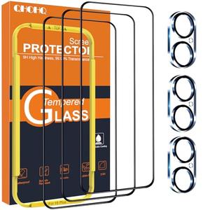 QHOHQ for iPhone 16 Plus Screen Protector with Camera Lens Protector, [Military Grade Shatterproof], Top 9H+ Tempered Glass, Full Edge Coverage, Ultra Durable, with Easy Installation Tool [9+9 Pack]