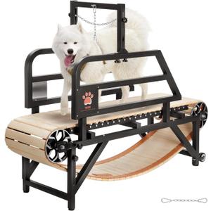 VEVOR Dog Treadmill for Large/Medium Dogs with Brake, Slatmill with 3 Adjustable Ramps, Doggy Pacer to Unleash Joy, Keep Active & Fit, Supports Up to 330 lbs