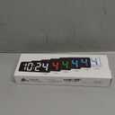 LED Digital Wall Clock with Dynamic RGB Display, Big Digits, Auto-Brightness, 12/24Hr Format, Modern Electric Small Silent Wall Clock for Living Room, Bedroom, Classroom, Farmhouse, Kitchen, Office