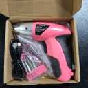 Hi-Spec Small Electric Screwdriver, Mini Drill Set, Rechargeable 3.6V Cordless Screwdriver with 26 Driver Bits, Power Tool for Small Projects & Home Use, Pink