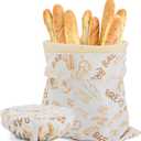 SMYV Beeswax Bread Bags for Homemade Bread, Reuseble Sourdough Bread Bags with Cotton Bowl Cover, Ideal for Bread Storage and Keep Fresh Longer, Freezer-Friendly & Freshness Preservation - Orange