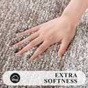 Pauwer 3 Piece Bath Mat Set, Non Slip Plush Bathroom Rugs, Absorbent Shaggy Bathroom Rug Set with U-Shaped Contour Toilet Mat, Brown, 18"x26"+20"x32"