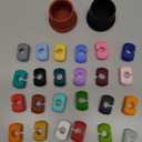 26Pcs Wine Glass Charms Tags with Bottle Stopper, Silicone Wine Glass Drink Markers for Bar Party Martinis Cocktail Champagne Stem Glasses