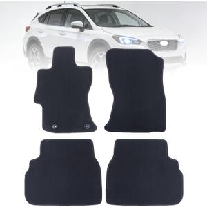 GXARTS Car Waterproof Floor Mats Carpet Full Set Compatible with Subaru Crosstrek Impreza 2018 2019 2020 2021 2022 2023 | All-Weather Protect, Black Velour Automobile Floor Liner Accessories