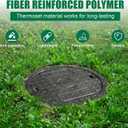 Round 20in Fiberglass Manhole Cover and Frame,18in Clear Opening