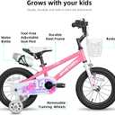 JOYSTAR Pluto 12 14 16 18 20 Inch Kids Bike with Light Up Training Wheels, Kids' Bicycle for Boys Girls Age 3-12 Years, Children Bikes, Multiple Colors