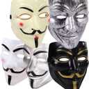 V for Vendetta Mask, Guy Fawkes Anonymous Hackers Mask for Halloween Masquerade Cosplay Costume Parties