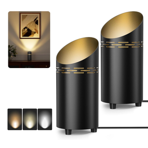 2 Pack Uplights Indoor Floor Can Lights, 3000K/4000K/6000K Spotlight Indoor with GU10 Bulbs, Uplighting Spotlights with Foot Switch for Living Room Corner Sofa House Plant Wall Artwork Decor 