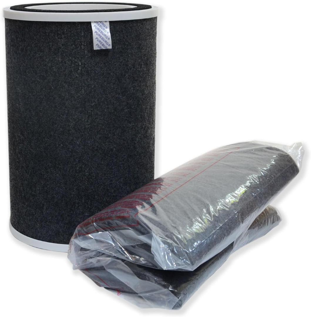PUREBURG Replacement FLT5100 Filter Compatible with GermGuardian AC3200, AC3250, AC5109, AC5109W, AP3250 Air Purifier, Filter O, FLT51CB4, H13 True HEPA and Activated Carbon Pre-Filter