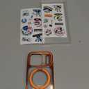 CASEKOO Cosmic Orange Glossy for iPhone 17 Pro Case [360 Spin Magnetic Stand][Fit for MagSafe][17FT Military Protection] Slim Polished Frame Titanium Alloy Sturdy Stand 6.3", Cosmic Orange