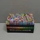 Guangna Acrylic Paint Markers, 240 Colors with Direct-Liquid Ink Control System, Professional-Grade Paint Pen for Rock Painting, Canvas, Glass, Plastic, Fabric & Creative Crafts