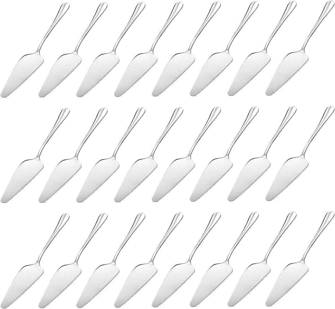 Tosnail 24-Packs Pie Server, 9 Inch Stainless Steel Cake Server, Pizza Spatula, Cake Cutter Slicer, Cake Scraper