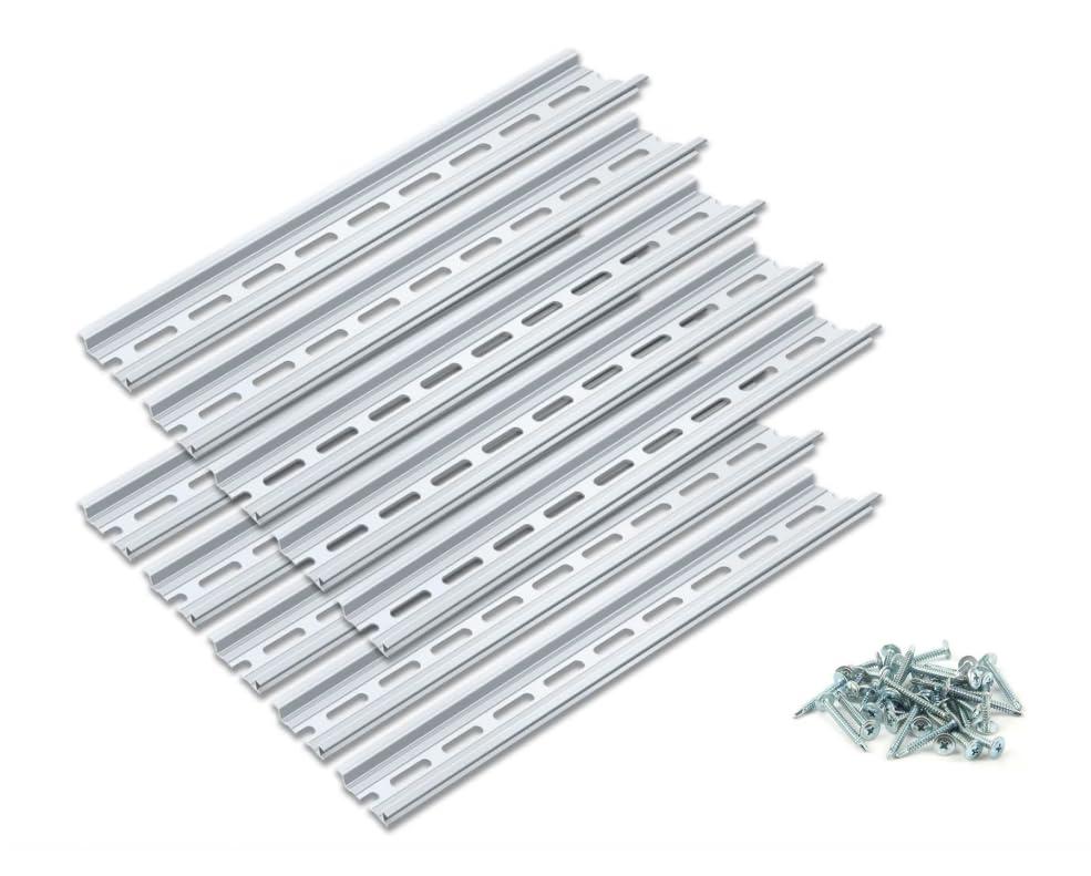10 Pieces DIN Rail Slotted Aluminum RoHS 1000mm Long 35mm Wide 7.5mm High,10 Meters Total
