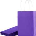SUNCOLOR 24-Pack Purple Gift Bags with Handles  8" Goodie Bags for Party Favor Bags, Birthdays, Weddings & Special Occasions (Purple)