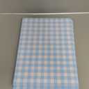 100 Pack Blue Gingham Placemats Blue and White Checked Paper Placemats Disposable, 10 x 14 Inch Rectangle Table Mats for Wedding Birthday Baby Shower Picnic Party Favor Table Decorations