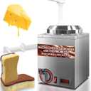 Hijolla Cheese Warmer Dispenser with Thermometer,Nacho Cheese Warmer with 2.8Qt Capacity with Temperature Indicator,Electric Hot Fudge Dispenser,86-194 F for Hot Fudge Cheese Caramel