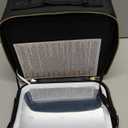 Makeup Travel Train Case with Mirror LED Light 3 Adjustable Brightness Large Cosmetic Bag Portable Storage Adjustable Partition Waterproof Makeup Brushes Make up Jewelry Gift for Women (Black)