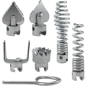 7Pcs Drain Cleaner Combination Cutter Head Set, 16mm Drain Dredging Combination Cutter Head for Ridgid k50 K400 Drain Snake Drain Cleaner