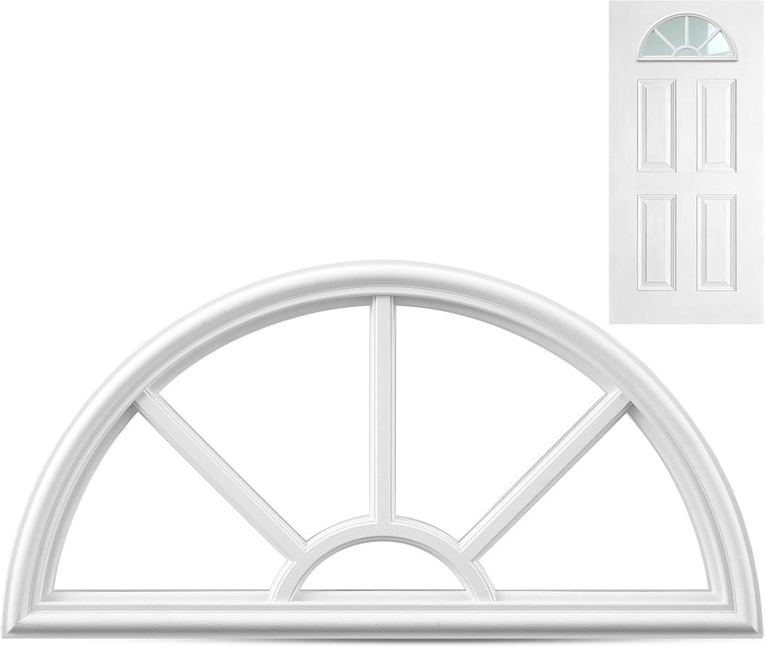 1 Pcs 22" x 10" Entry Door Frame Only Replacement for 1" Glass, White