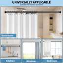 ZYRW Black Shower Curtain Rod 36-98 Inches (3-8.2ft) Non Rust Adjustable Shower Rod Spring Tension Non Slip No Drilling Stainless Steel Shower Rods for Bathroom Window