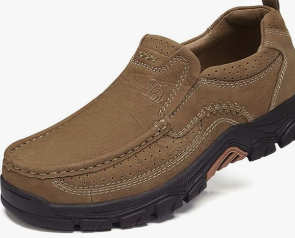 CAMEL CROWN Mens Loafers Slip On Loafer Leather Casual Walking Shoes Comfortable for Work Office Dress Outdoor