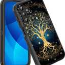 for Galaxy A15 5G Case,Shockproof 3-Layer Full Body Protection Rugged Heavy Duty High Impact Hard Cover Case for Samsung Galaxy A15 5G 6.5 inch 2023,Aesthetic Tree of Life