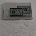 WallarGe Atomic Clock with Indoor Outdoor Temperature, Self-Setting Digital Wall Clock Battery Operated, 4 Time Zones, DST 8in.