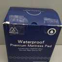 Padded Queen Mattress Protector, Breathable Waterproof Mattress Pad Cover Fitted Deep Pocket 8"-21", Soft Noiseless Mattress Cover Washable Cooling for Home Hotel Bedroom, White