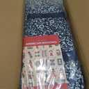 Yellow Mountain Imports American Mahjong Game Set, Blue Calico with Floral Blue Soft Case - All-in-One Racks with Pushers, Wright Patterson Scoring Coins, Dice, and Wind Indicator