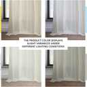 HPD Half Price Drapes Dobby Linen Light Filtering Curtains for Bedroom 50 X 108 (1 Panel), Rod Pocket Curtains for Living Room Home Decor, Off-White